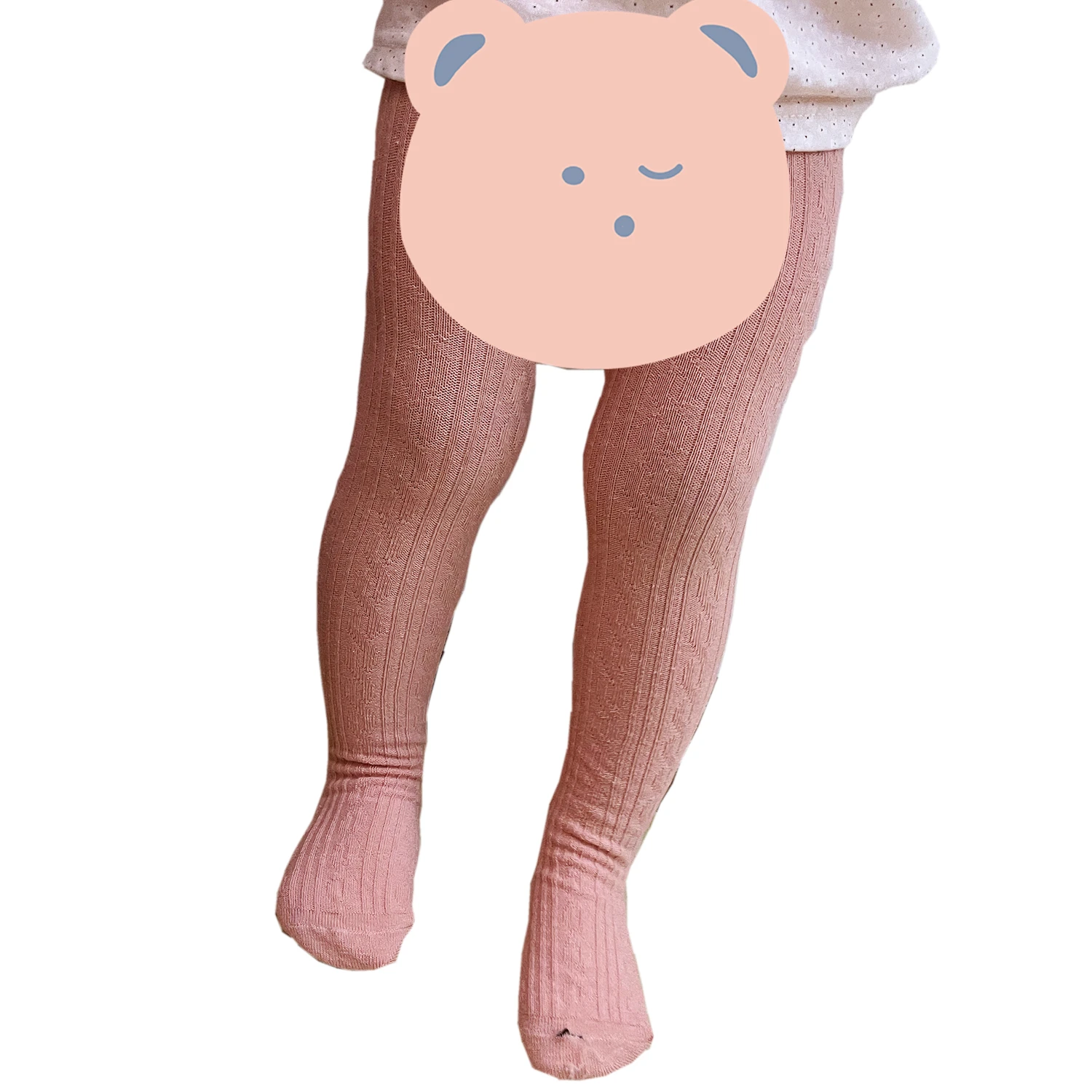 American Trends Baby Tights Girls Soft Cotton Cable Knit Infant Leggings Toddler Solid Socks Winter Warm Stockings Newborn