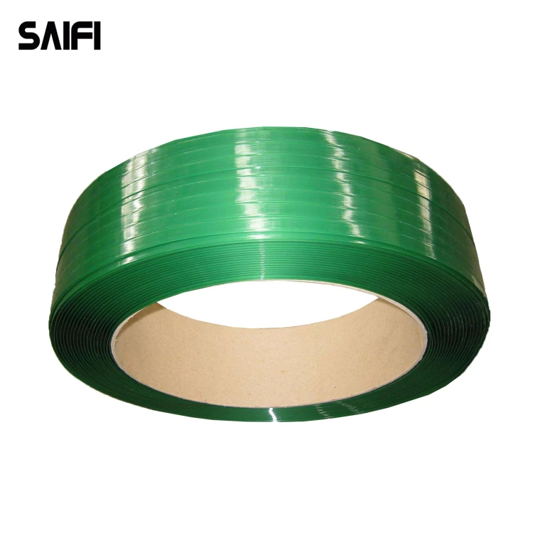 Green Color PET Strap Plastic Strap PET Strapping Band for Cotton Bale Polyester Fiber Packing