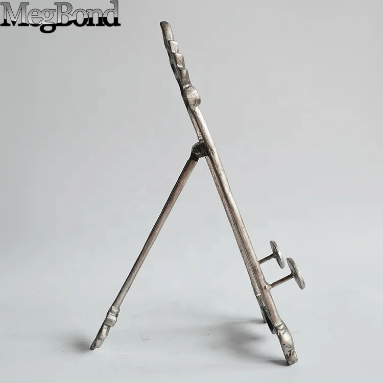 Cast iron  wholesale mini table top easels,  small table metal easel for magazine