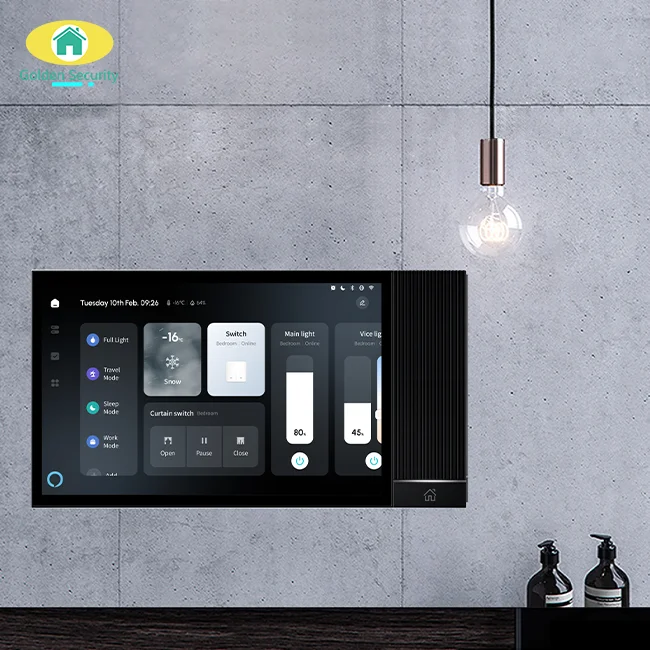 Built-in Alexa 8 inch touch screen Panel Wall Central Control tuya zigbee gateway BLEMESH gateway with built IR controller
