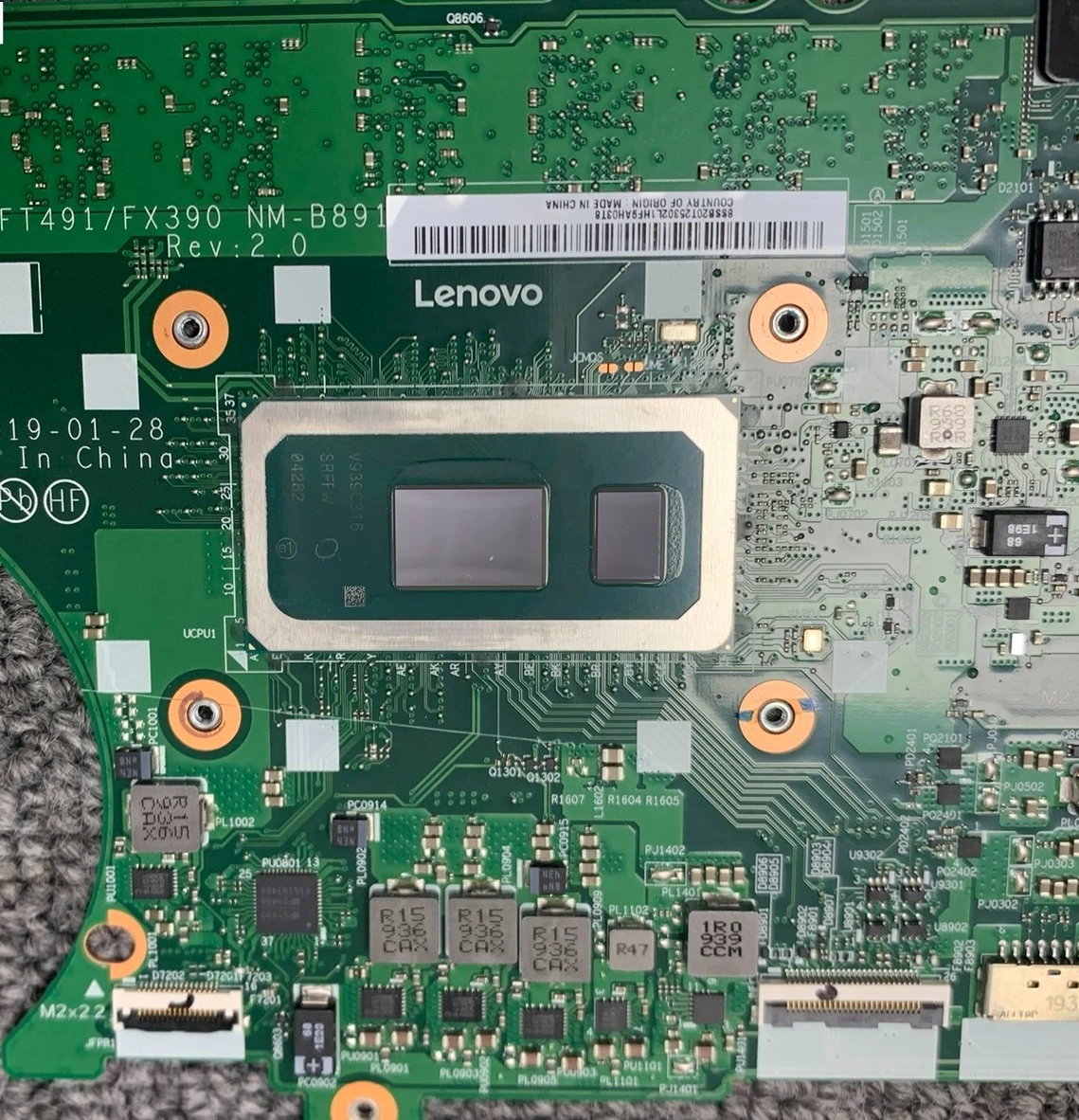 laptop motherboard for Lenovo thinkpad x390 t490s nm-b891