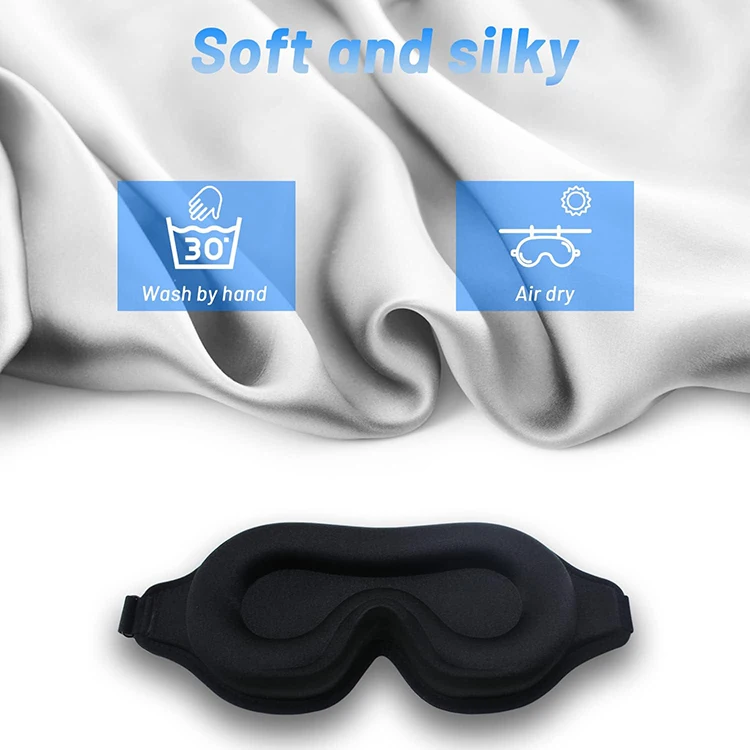 Wholesale Custom LOGO Silk Lash Extensions 3D Contoured Cup Sleep Eye Mask  Blindfold Lash Huggers for Sleeping