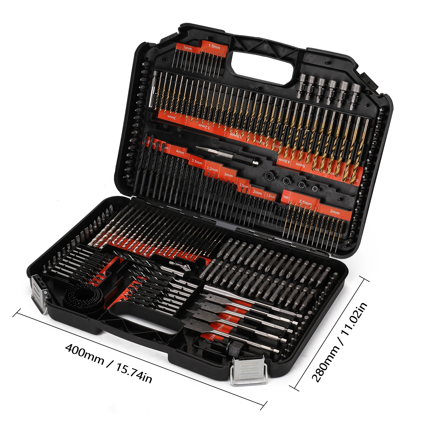 HSS 246pcs Drill Bit Set Titanium Coated Wood Metal Drill Bit