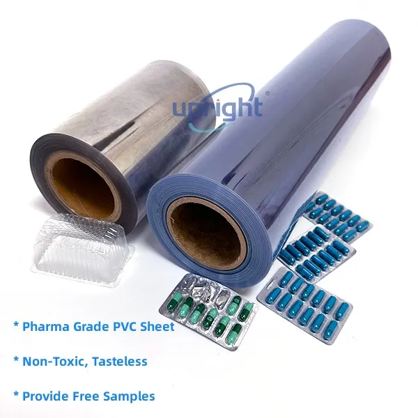 Upright Pharmaceutical Transparent Glossy Matte Nontoxic Medicinal Grade Pvc Film Roll