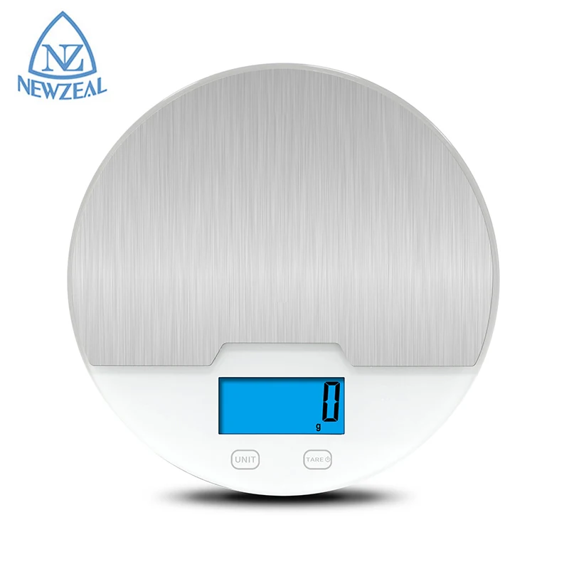 Многофункциональные цифровые тонкие кухонные весы из нержавеющей стали на 5 кг