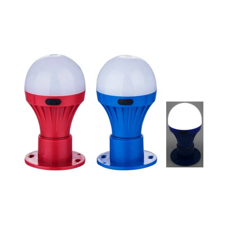 Outdoor Camping Night COB LED Bulb Light Dry Battery Operated Portable Tent Camping Light with Magnet and Hook