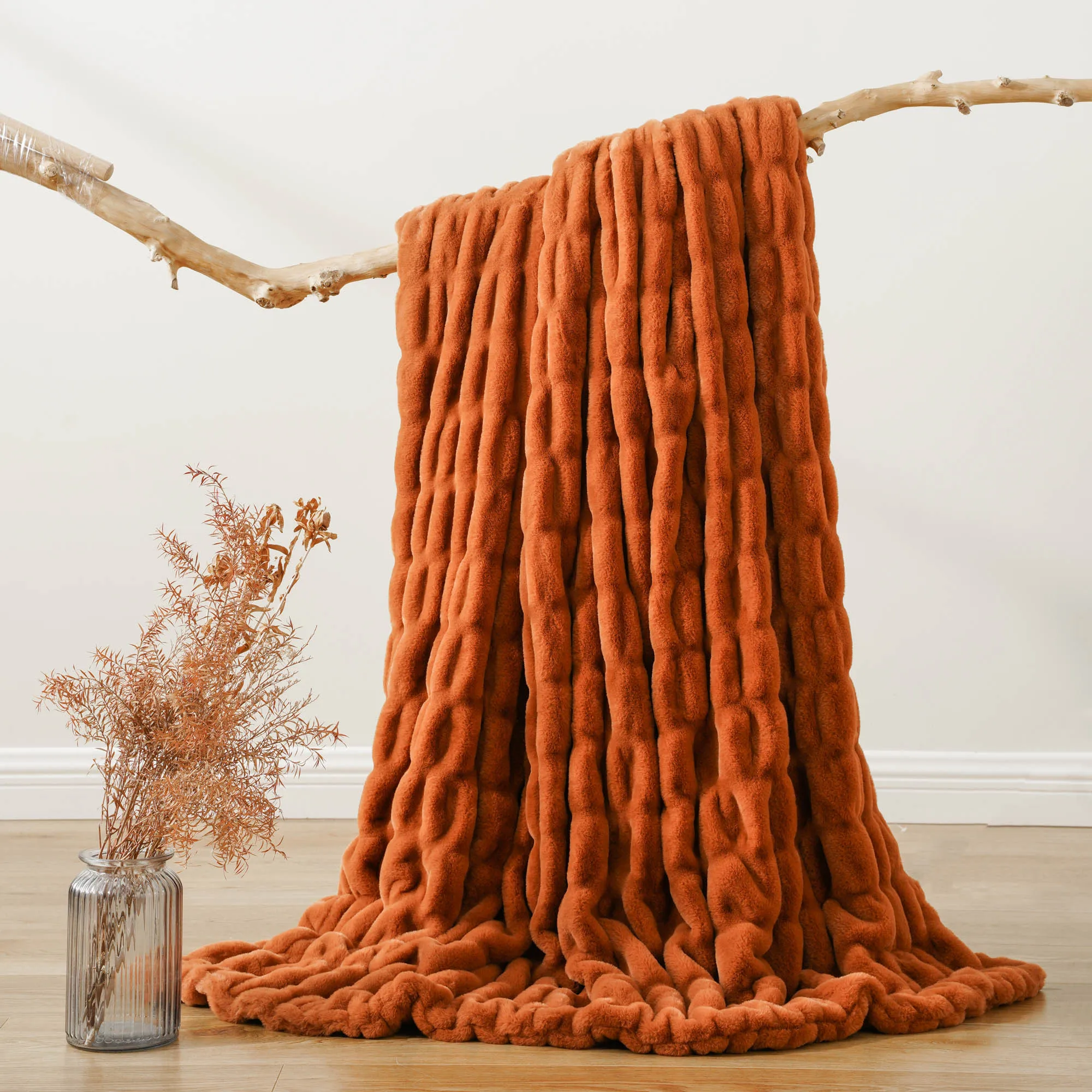 Роскошное уютное плюшевое одеяло из искусственного меха