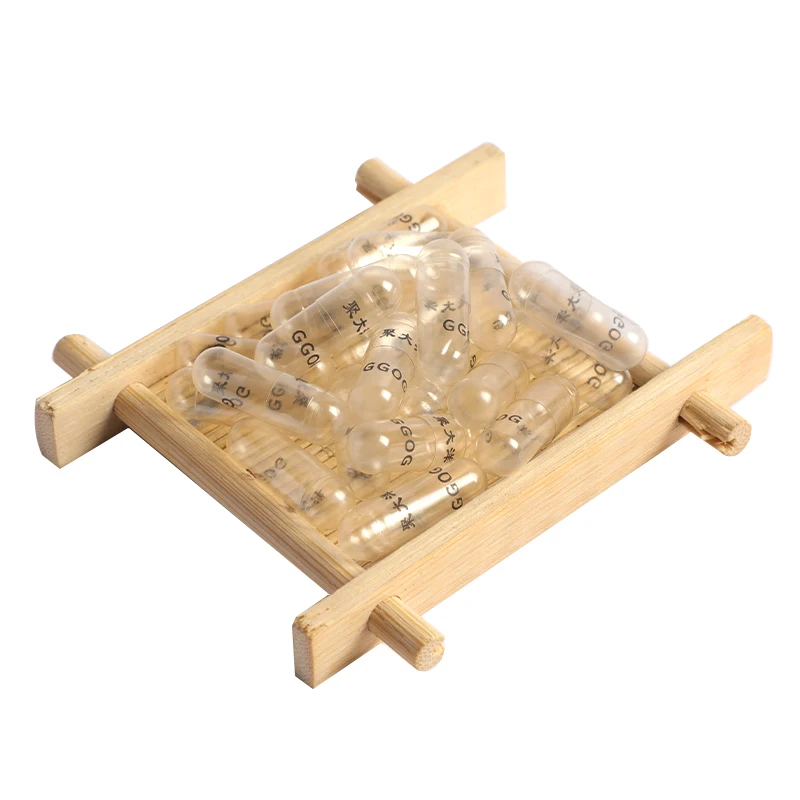 White /Transparent Color Empty Hard Capsules Shell With Logo