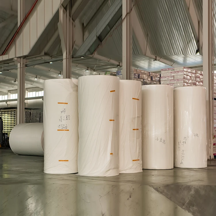 Factory Wholesale unbleached bamboo jumbo mother roll Raw Material for making toilet paper Napkins Paper Mother Parent Roll