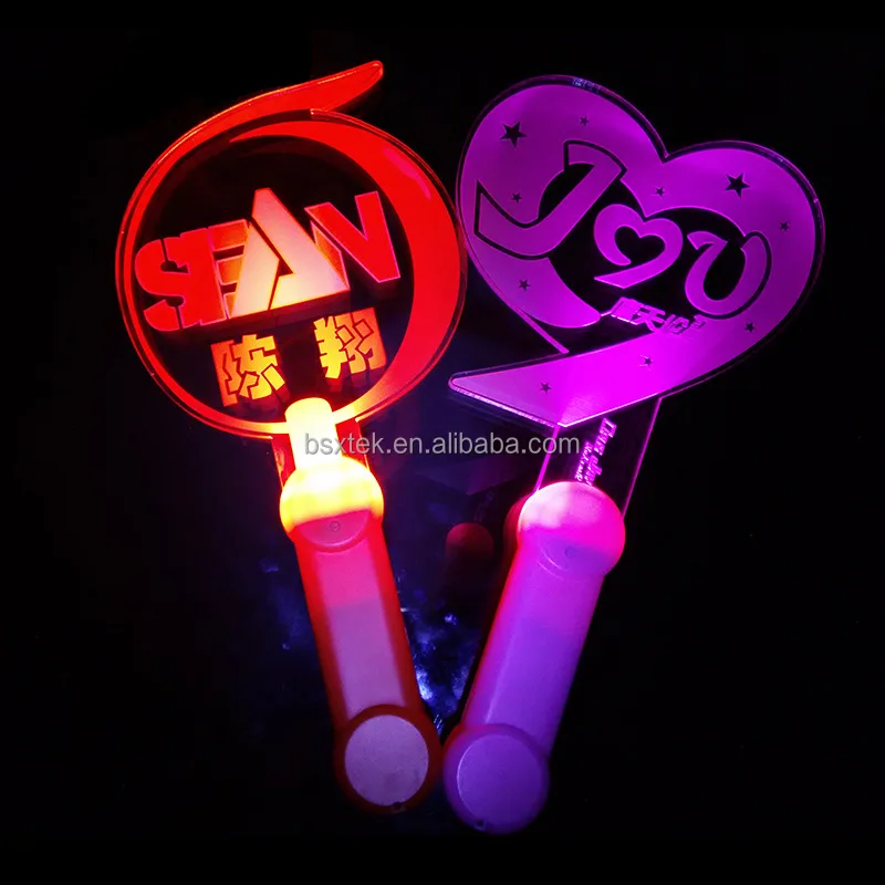 Custom Logo Concert & Nightclub LED Flashing Neon Light Stick Acrylic Party Decorations