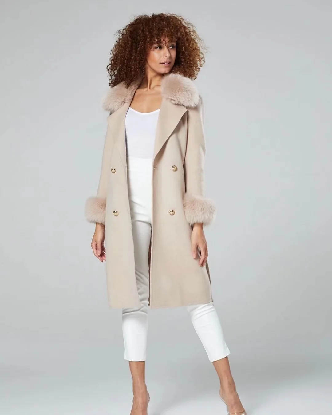 Winter woman woolen coat women wool coat collar ladies coat