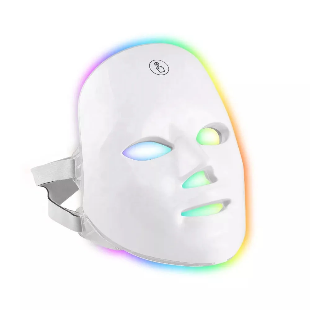Wholesale Beauty Care Korea Led Face Mask 7 Colorful Led Facial Light Therapy Mask Multi-Function Led Mask