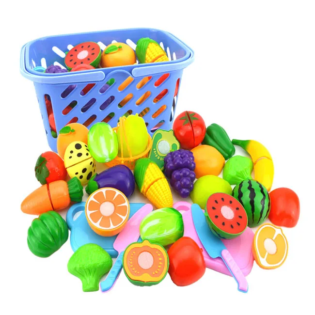 Wholesale Custom Safety Kid Home Mini Pretend Play Kitchen Fruit Toys Early Learning Educational Food Toys Cooking Set For Girls