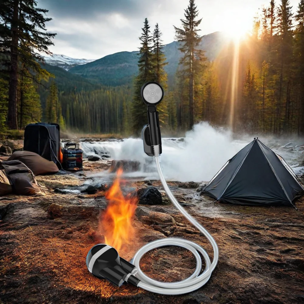 IPX8 Grade Waterproof Plastic Lightweight Outdoor Travel Portable Shower pump USB Rechargeable 12V Shower