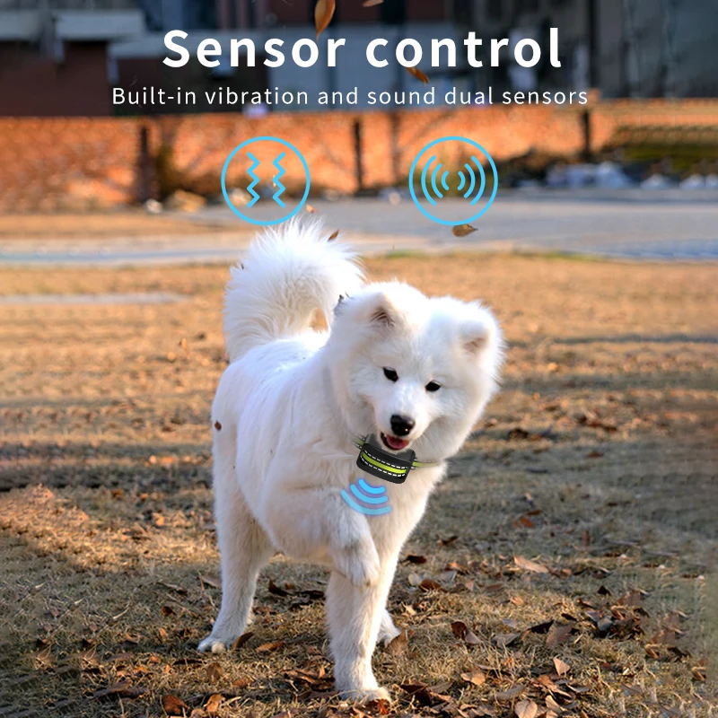 Wholesale Customize 2022 USB Rechargeable LED Display Dog Anti No Bark Stop Barking Shock Collar For Dogs