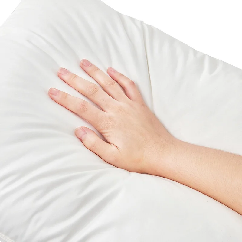 Luxury Hotel Healthy Sleeping Pillow Double Feather Bedroom Pillow Square Neck Solid Home Hotel Hospital School