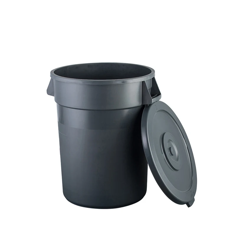 30 Gallon Trash Cans Plastic Dustbin Cover Bins for Outdoor Waste Management Wheelie