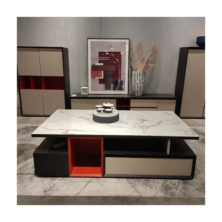 Luxury Furniture European Style Tv Stand for Living Room in stock MDF TV Stand