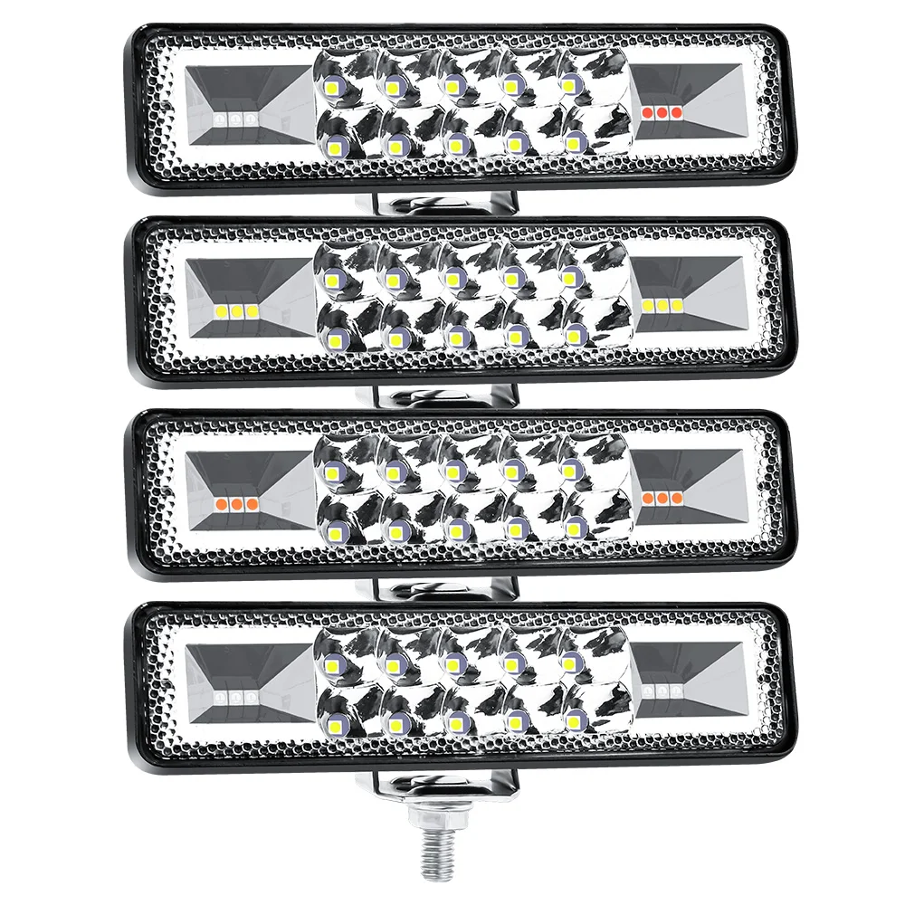 DXZ 6 дюймов 16LED мигающие кроссовки вспомогательные огни изменение огни машинные LED рабочий свет Янтарный/белый daytimerunninglights