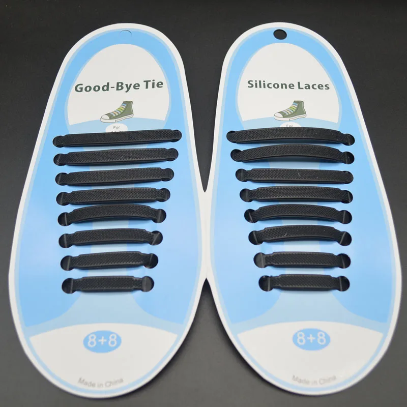 colorful Polychromatic silicone shoe lacesadultchildren and old people lazy no tie stretch elastic silicone silicone laces