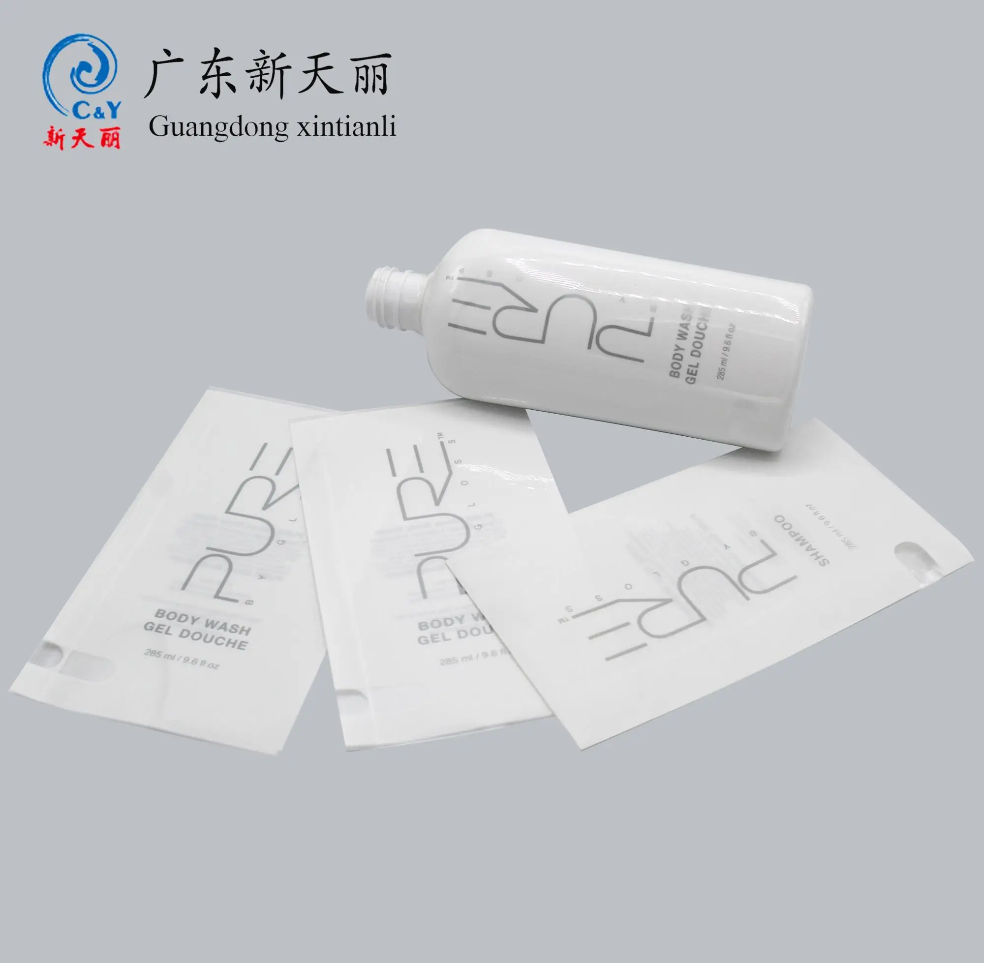 Custom printed shape plastic shampoo gel hand washing cosmetic hot Shrink sleeve Bottle label packaging pet shrink label