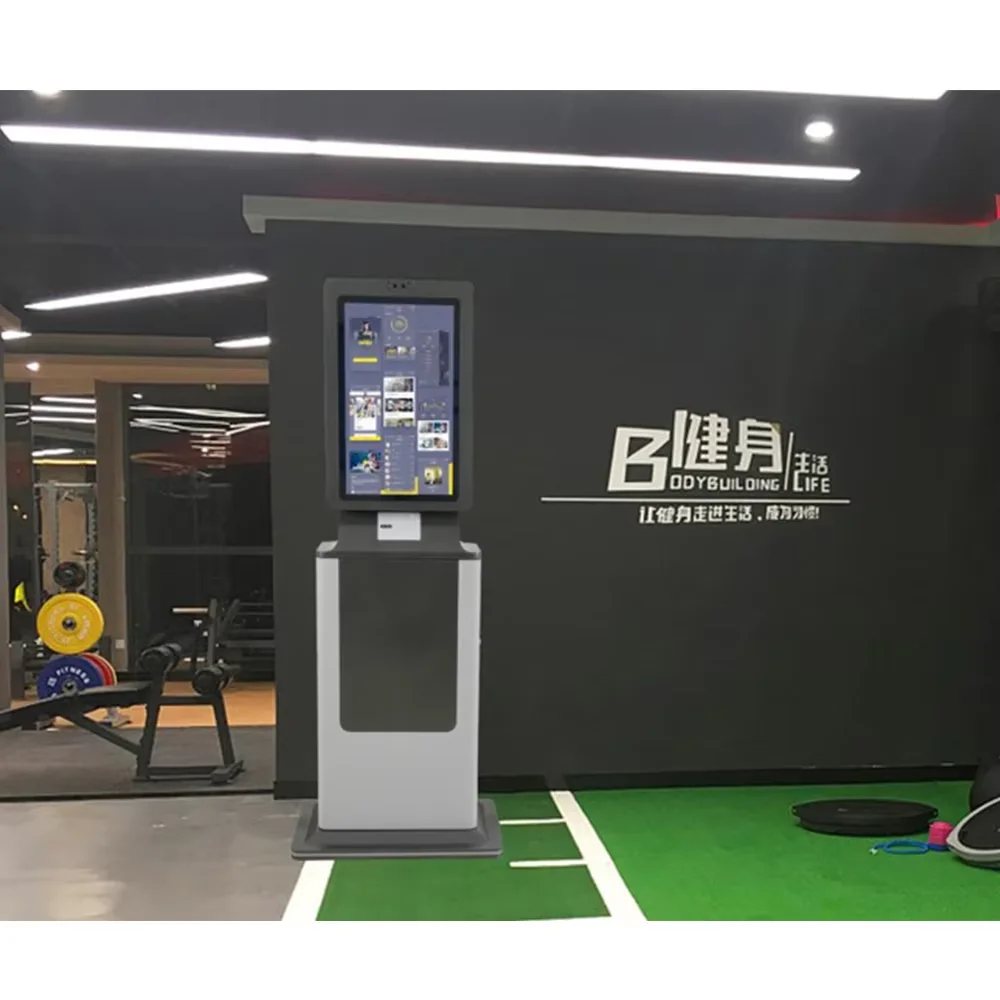 Crtly atm cash coin foreign exchange machine kiosk touch screen 32inch Self Service information payment kiosk for Gym Membership