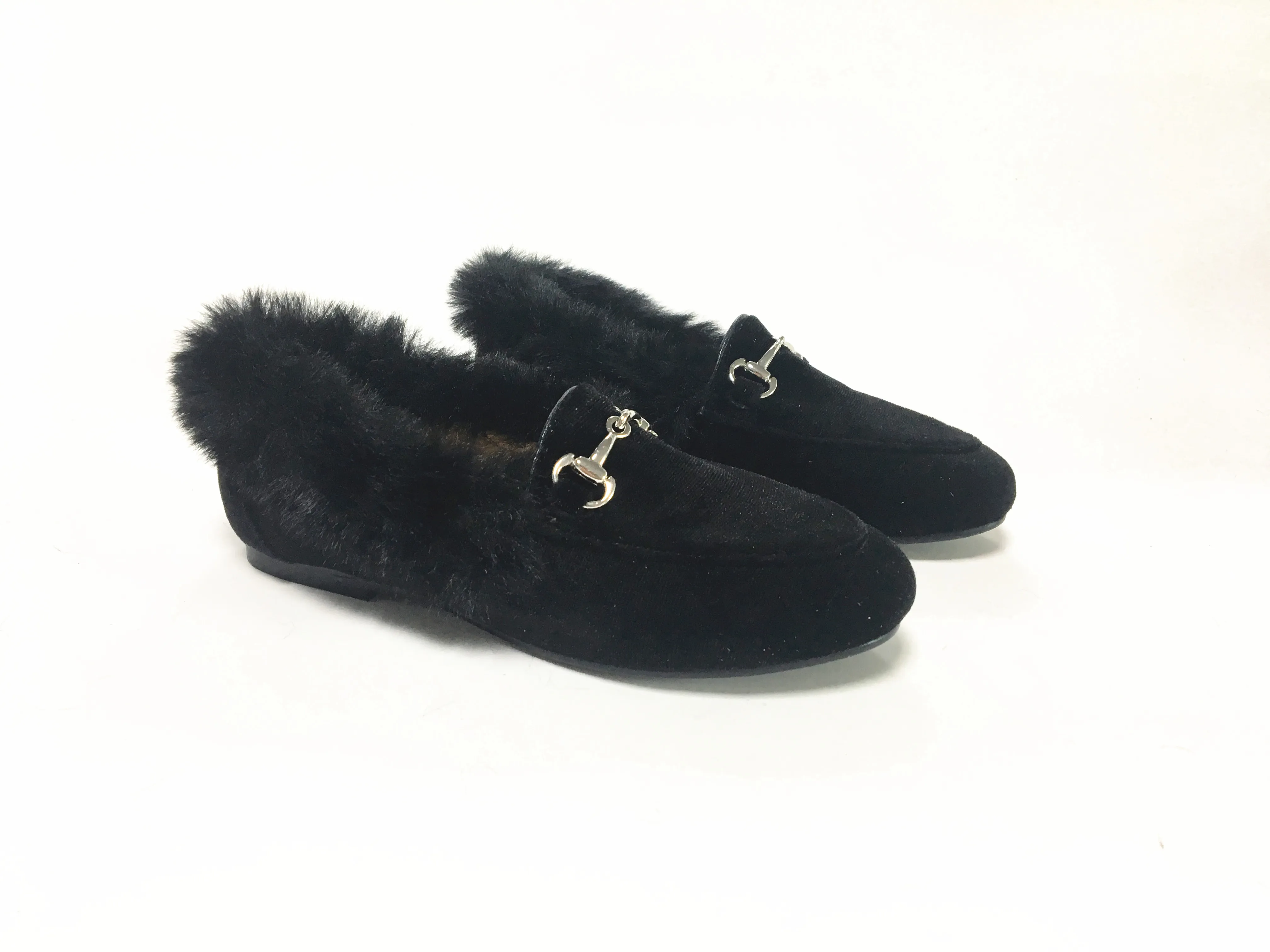 2022 заводская цена, оптовая продажа, Детская удобная обувь, лоферы, детская повседневная обувь, бархатные, серебристые, с цепочкой и мехом для детей