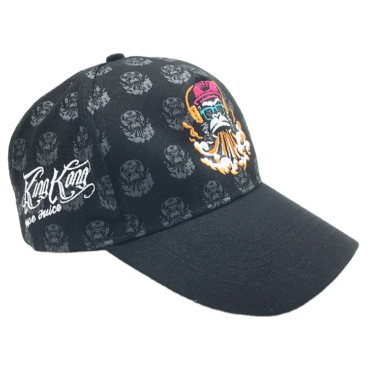 OEM Factory hats custom logo embroidered wholesale black baseball caps for men