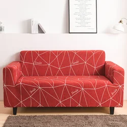 High quality floral design polyester strech double seater full wrapped sofa cover design