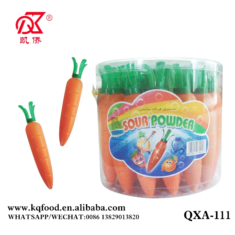 18g Carrot Shaped Sour Powder Candy