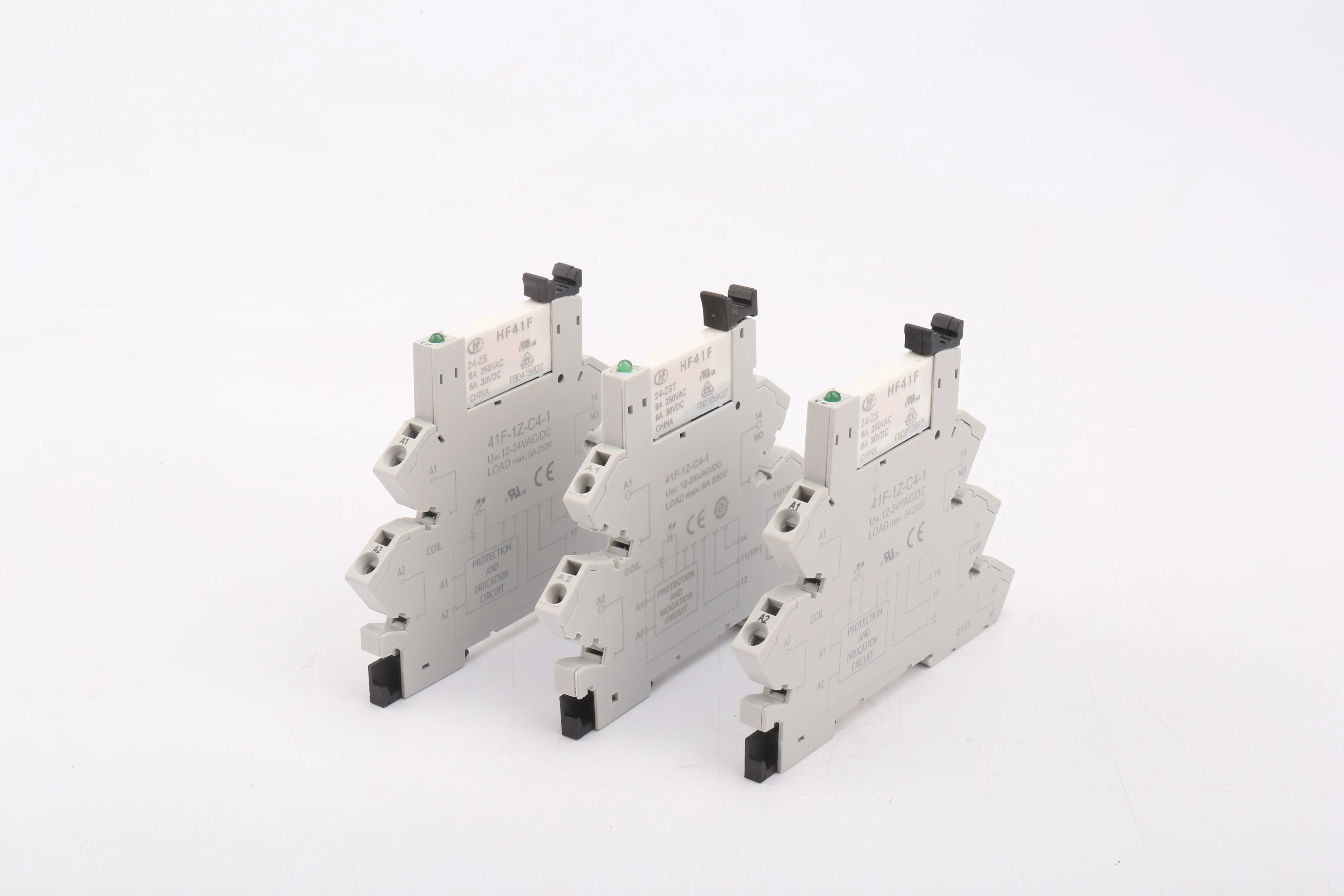 41F-1Z-C4 Din Rail тонкий релейный разъём 6 22 мм толщина PLC реле 230VAC 1 канал