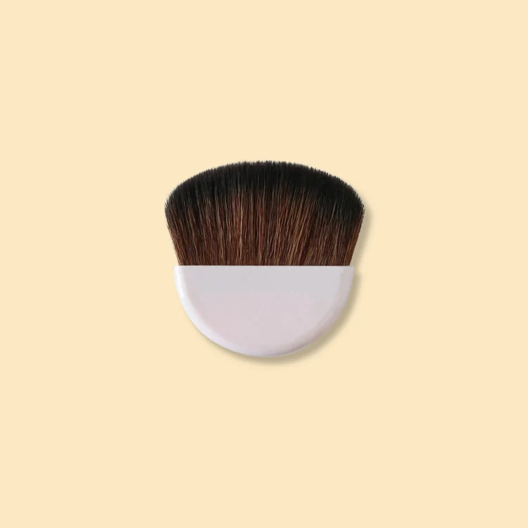 Belifa hot sale wholesale semicircle flat brush animal hair makeup brush flat loose powder painted portable blush brush