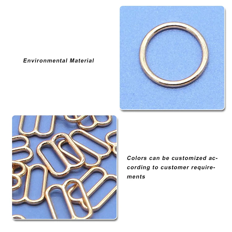 Wholesale custom bra ring and slider strap clip underwear bra alloy buckle with good price