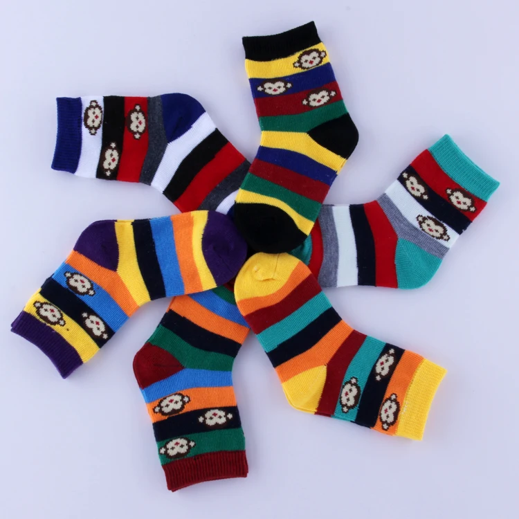 Cotton socks children card socks through knitting leisure quantity craft logo customization
