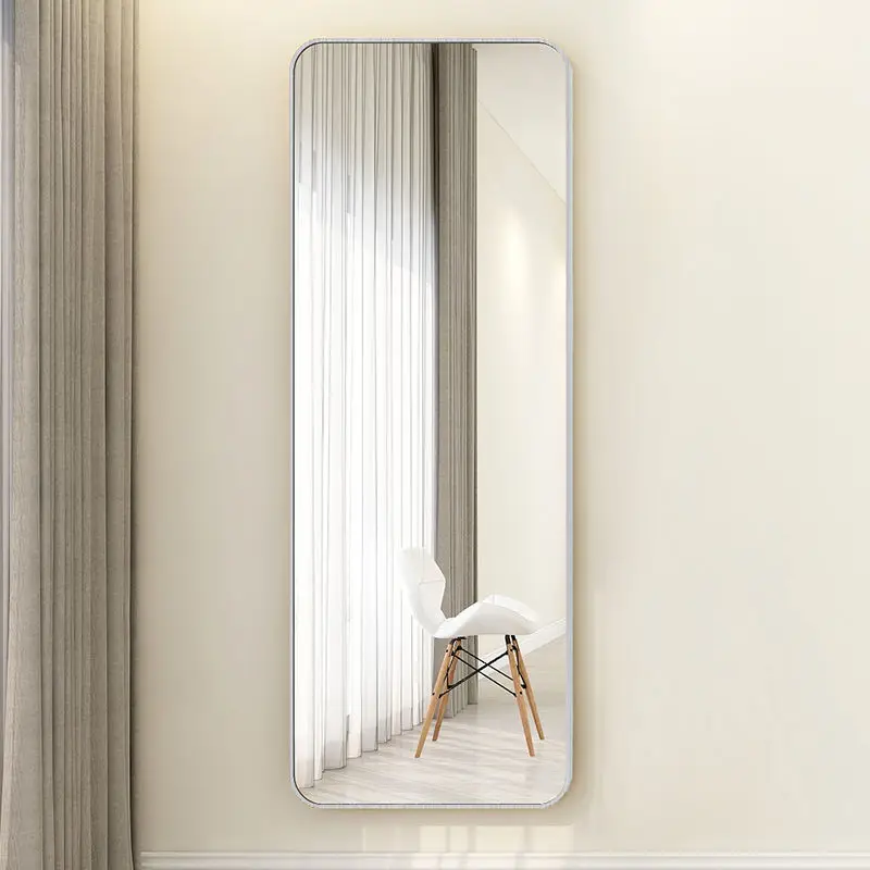 European Style Full-Length Standing Mirror aluminum alloy Frame Bathroom Home Decor  Wall Floor Full Body Long Mirror miroir
