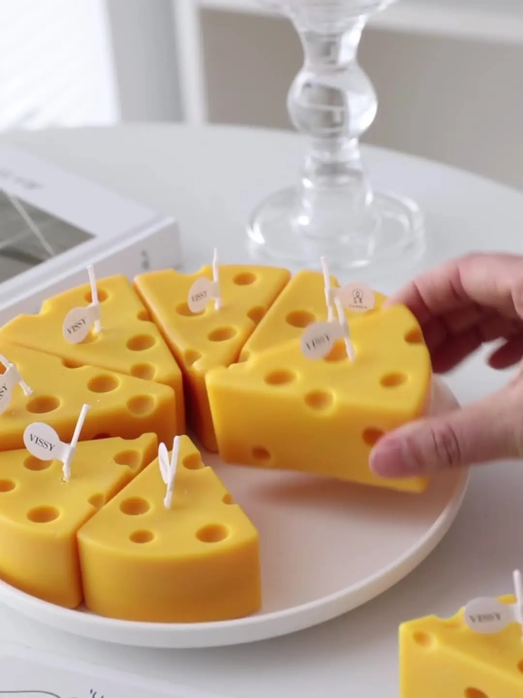 Wholesale Birthday Cake Candles Cheese Shaped Candle Decorative Ornaments Creative Aromatherapy Candles With Hand Gifts