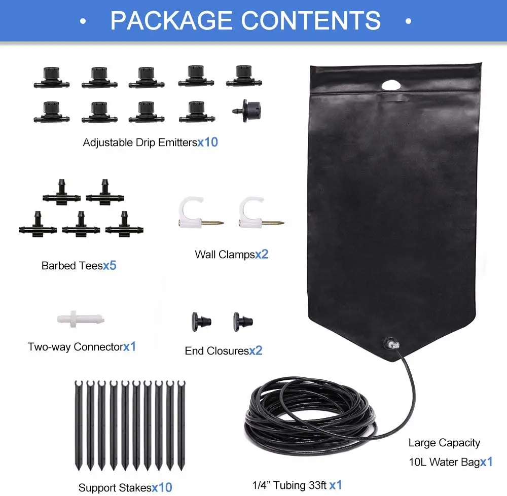 
Indoor Watering Kit Automatic DIY Drip Sprinkler System Kit with 10L Water 