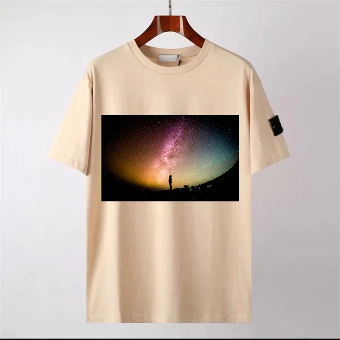 New Arrival Washed Half Sleeve Tshirt Plain Tshirts for Printing the Universe Galaxies Custom Unisex Tshirt