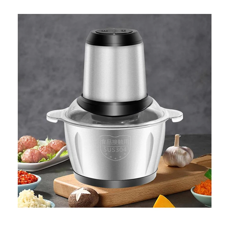 mini small 2l 3l 6l double speed electric meat grinder stainless steel chopper blender multifunctional metal