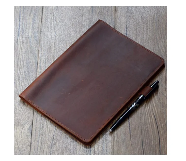 Wholesale and custom leather soft cover spiral notebook for daily life