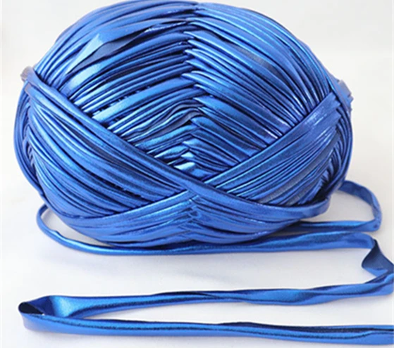 Metal texture cloth line handmade DIY woven bag material luminous bright leather material