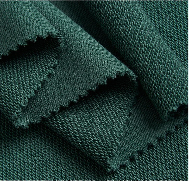 Best Selling 100% Organic Cotton French Terry 375gsm Thick Hoodies Fabric Soft Sweatshirt Pants Fabric For Spring Autumn Winter