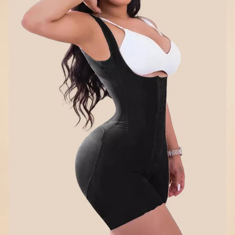 Custom Shaperwear Bodysuit CJ310033#Wholesale Fajas  Girdle with Bones High Compression Waist Trainer Shaper  Post Surgery