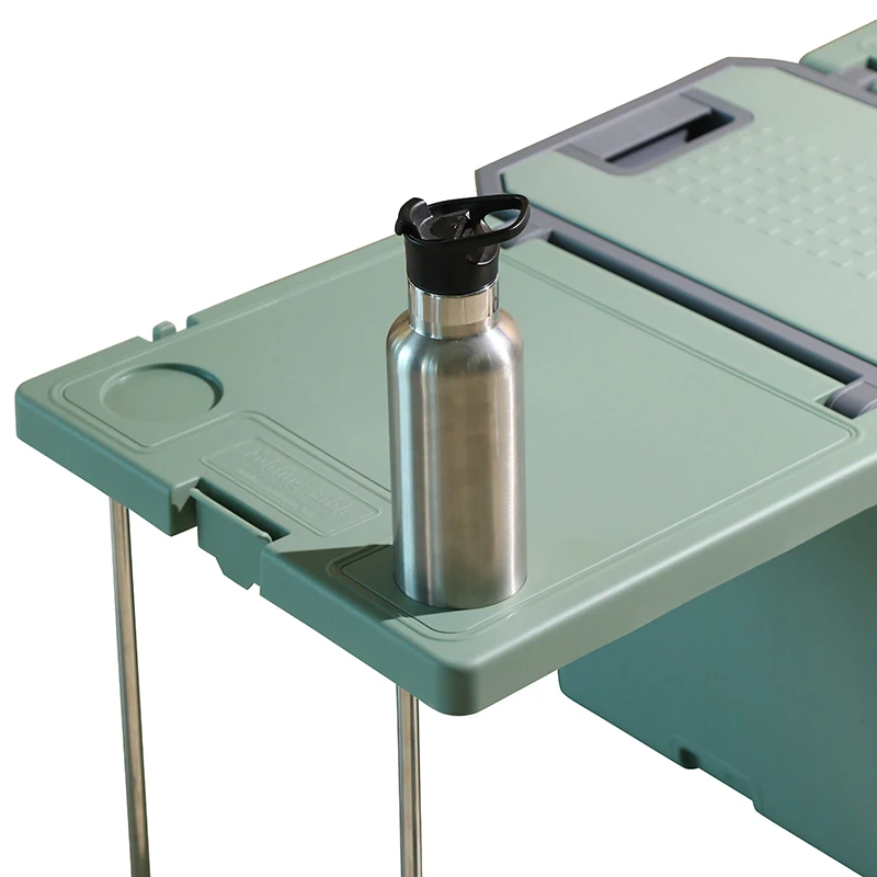 Compact Outdoor Cooler box Set: 32L with Table, Chairs, and Wheels for Picnic Adventures