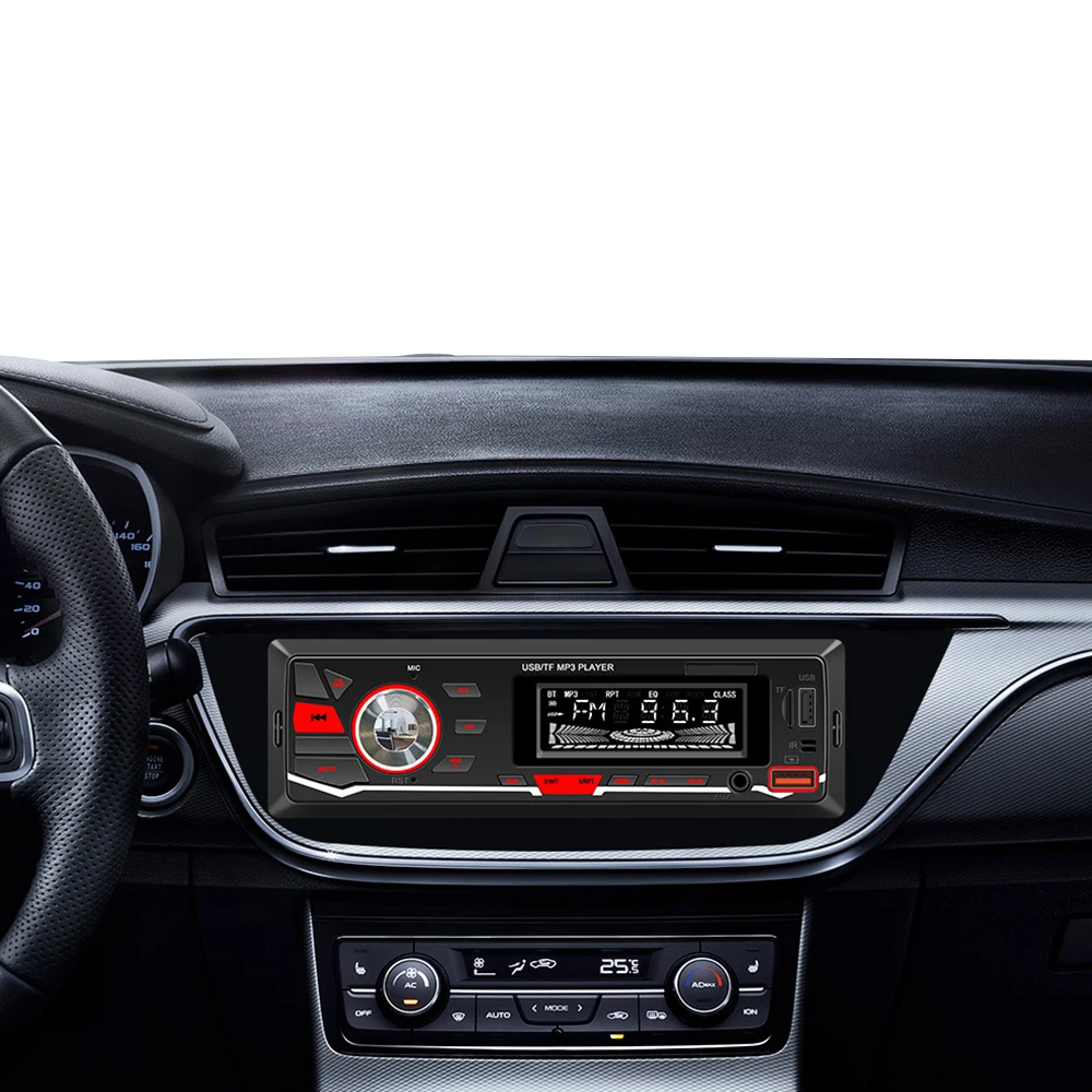 Car MP3 Player Autoradio Car Radio BT 12V 1Din Stereo FM Aux In Receiver TF USB LED Display Car Multimedia Radio