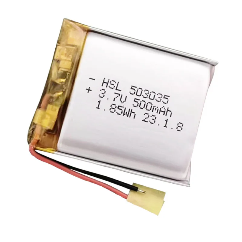 GEB KC/CE  503035 5*30*37mm  polymer lithium Battery 3.7V 500mAh headset base charging bin Lithium battery manufacturer