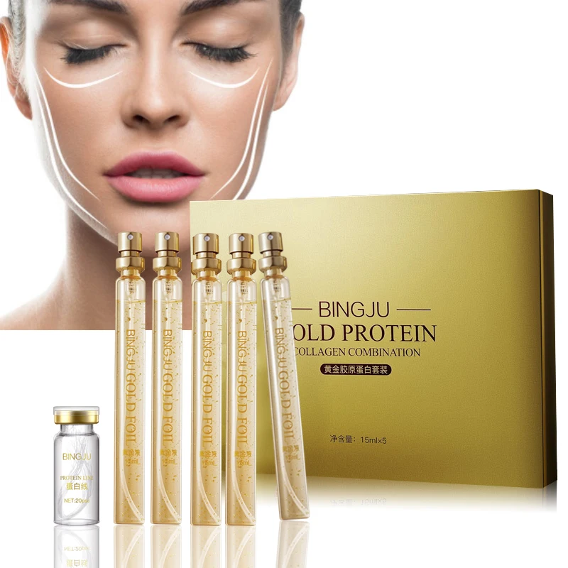 best product no needle protein thread facial gold thesera l absorbable collagen thread box