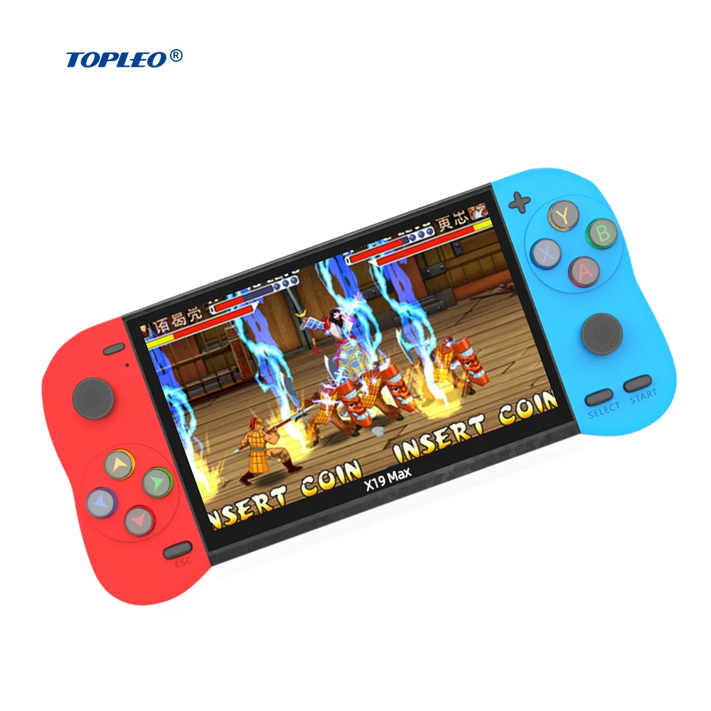 Topleo handheld Game Console 5.1 Screen Linux Retro arcade x19 game console handheld game players