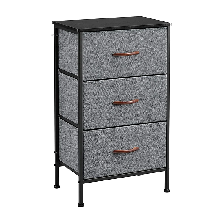 Cheap Custom 3 Drawers Storage Cabinet-plastic Handle Drawer Tower Fabric Chest