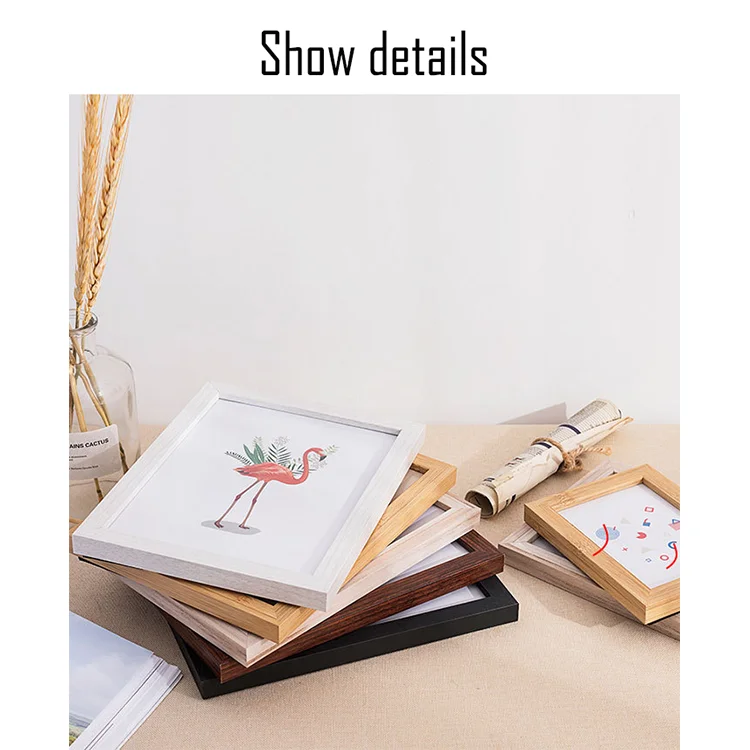 Wholesale Custom Home Decoration Bed Wood Photo Picture Art Wall Oak Solid Wood Frame